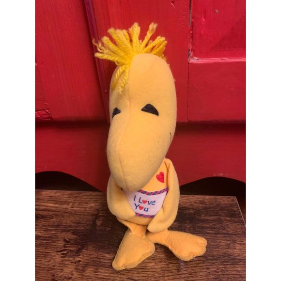 Peanuts 50th Anniversary Celebration Woodstock I Love You Best Friends Plush EUC - Picture 1 of 5